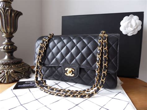 chanel double flap medium caviar gold hardware|Flap Bags .